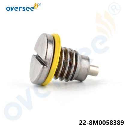 OEM 22-8M0058389 Drain Screw Magnetic Plug with Gasket for Mercury Mariner Gearbox 22-67892A06 (Original)