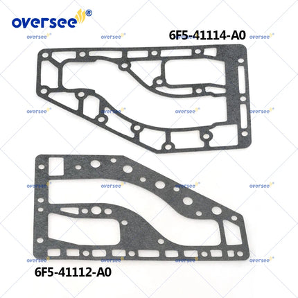 6F5-41114 & 6F5-41112 Gasket Exhaust Outer & Inner Cover for Yamaha E40J/E40G 2 Stroke 40HP Outboard Boat Engine