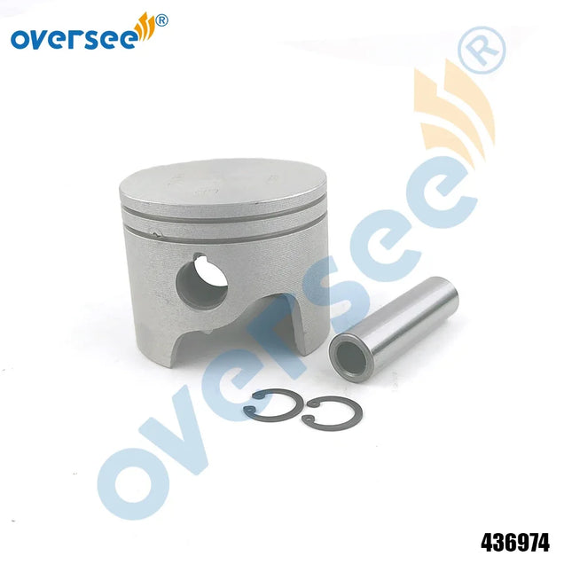 0436974 Piston OS +030 For Evinrude Johnson OMC BRP Outboard Engine 50HP 65HP 70HP 1988-2001 Boat Parts
