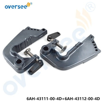 6AH-43111-00-4D & 6AH-43112-00-4D BRACKET CLAMP Kit For 4 Stroke Yamaha F8 9.9 15 20HP Outboard T9.9
