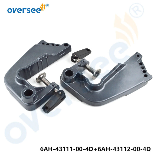 6AH-43111-00-4D & 6AH-43112-00-4D BRACKET CLAMP Kit For 4 Stroke Yamaha F8 9.9 15 20HP Outboard T9.9