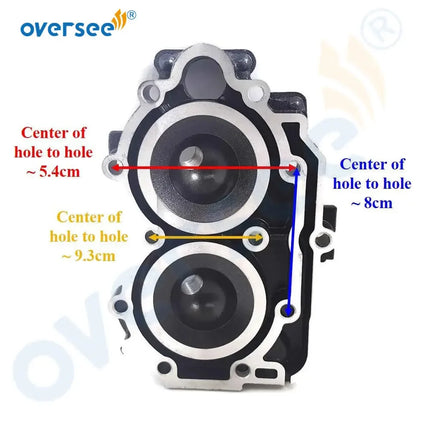 6B4-11111-00-1S Cylinder Head Set for Yamaha 15HP 9.9HP 15D Outboard Engine Boat Motor Parts Gasket 6B4-11111