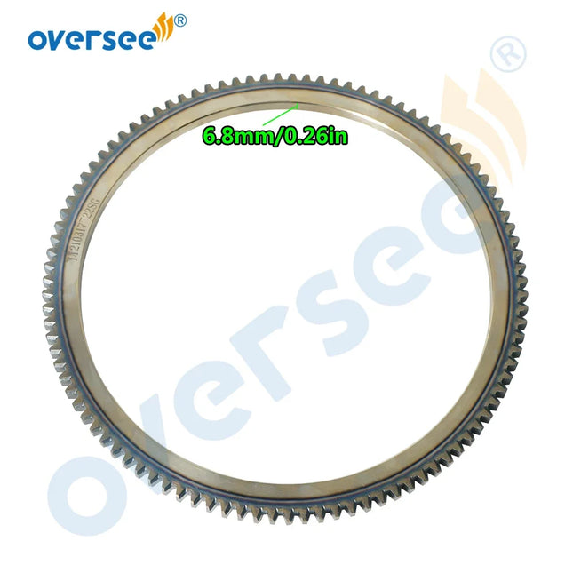 350-06091 Flywheel Crown Gear Ring For Tohatsu Outboard Motor Seapro HDX Hidea 2T 15HP 18HP 3G2-06091-1; Mercury 15HP