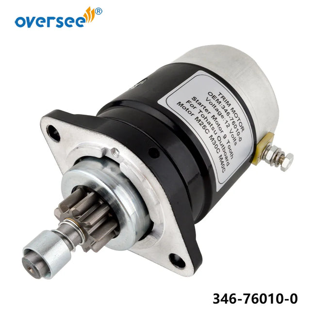 346-76010 Starter Motor 9 Tooth For Tohatsu Mercury Outboard Motor M25C M30C M40C 346-76010-0; 853805A1, 334760100M, 346760100