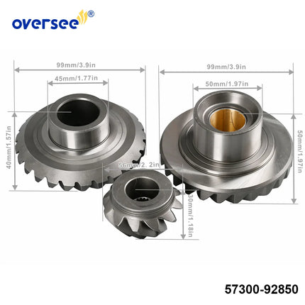 57300-92850 Gear Set for Suzuki DF90 DF115 DF140 Outboard Engine 57300-92850-000