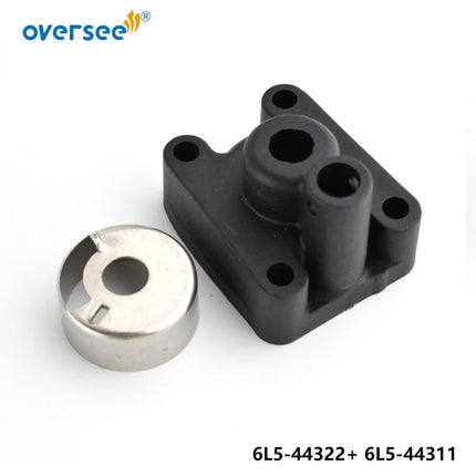 6L5-44322 Cartridge Insert + 6L5-44311 Water Pump Housing for Yamaha 3HP Outboard Engine