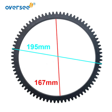 6AH-85550-10 Flywheel Crown Gear Ring For YAMAHA F15A Outboard Motor 15HP 6AH-85550 6AH Seapro F20