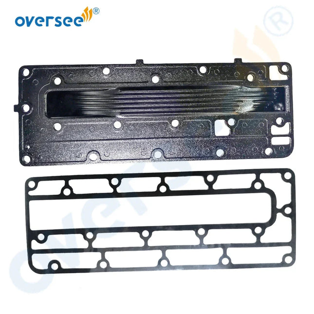Exhaust Inner Cover 688-41111-00-1S & Gasket 688-41112-00 For Yamaha 15hp F15AMH 2 Stroke Outboard Engine Boat Motor Parts