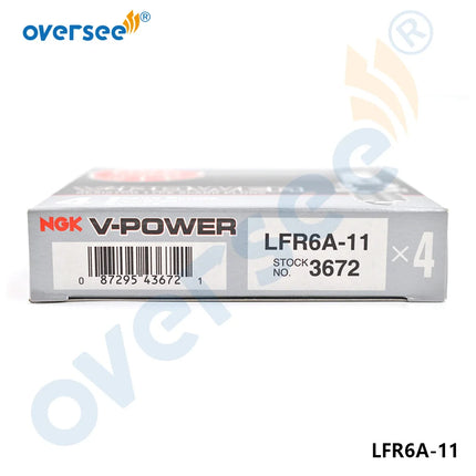 LFR6A-11 NGK (3672) Standard Spark Plug Sparkplug Quicksilver 881284Q, 1-Pack