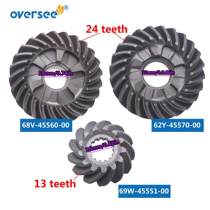 69W-45560 62Y-45570 69W-45551 Gear Set For Yamaha 4-stroke 60HP Outboard Motor Seapro Hidea Gear Kit