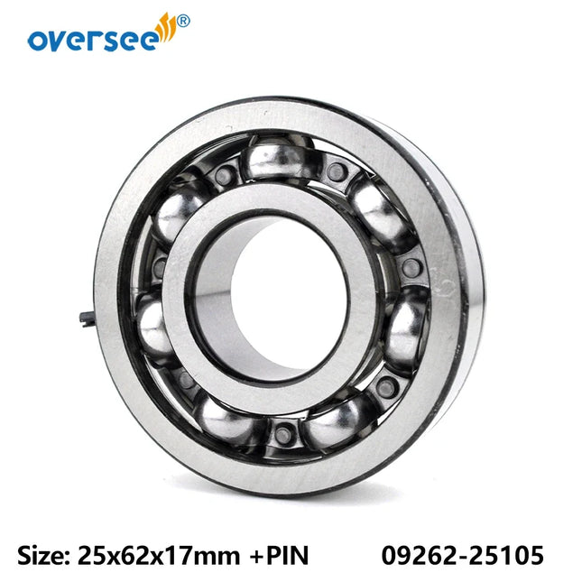 09262-25105 Crankshaft Ball Bearing For Suzuki DT25 DT30 Outboard Engine Size 25X62X17mm