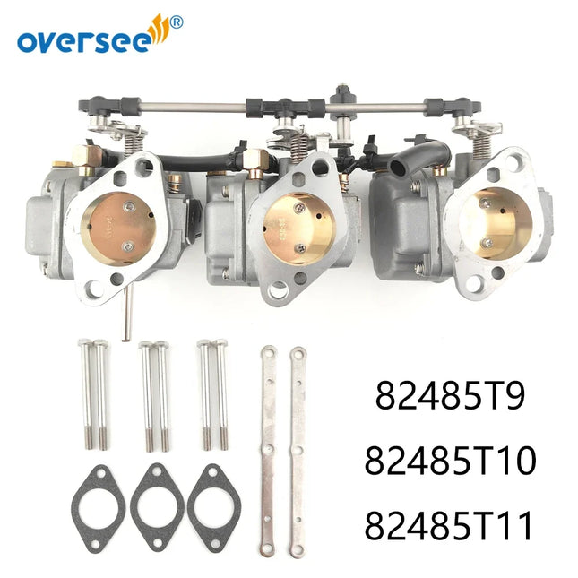 824854T9 T10 T11 Carburetor Set for Mercury 90HP Outboard Engine 824854T9 824854T10 824854T11