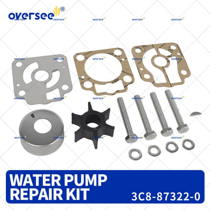 3C8-87322 Water Pump Repair Kit For Tohatsu Nissan 2T 40 50HP Mercury 853792A3 853792A10
