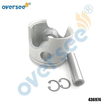 0436974 Piston OS +030 For Evinrude Johnson OMC BRP Outboard Engine 50HP 65HP 70HP 1988-2001 Boat Parts
