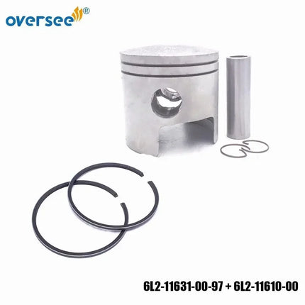 6L2-11631-00-97 Piston Set & Rings STD For Yamaha Outboard 25HP 6L2 6L3 Engine Boat Motor