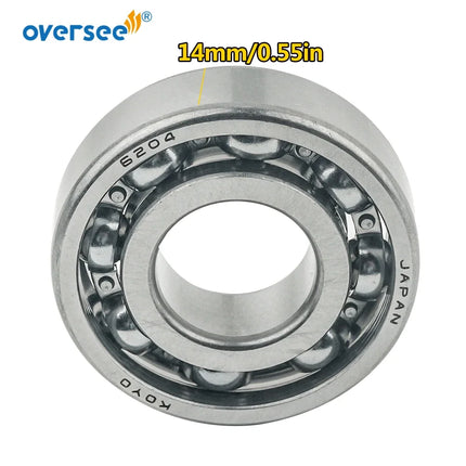93306-204U0 Ball Bearing With Pin For Yamaha Tohatsu Nissan Outboard Motor 2T 4HP 5HP 6HP 8HP 20x47x14mm 9603-3-6204
