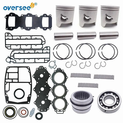 Crankshaft & Power Head Rebuild Kit STD 6H3 For Yamaha 2T 60HP 70HP 3 Cyl 100-255-11