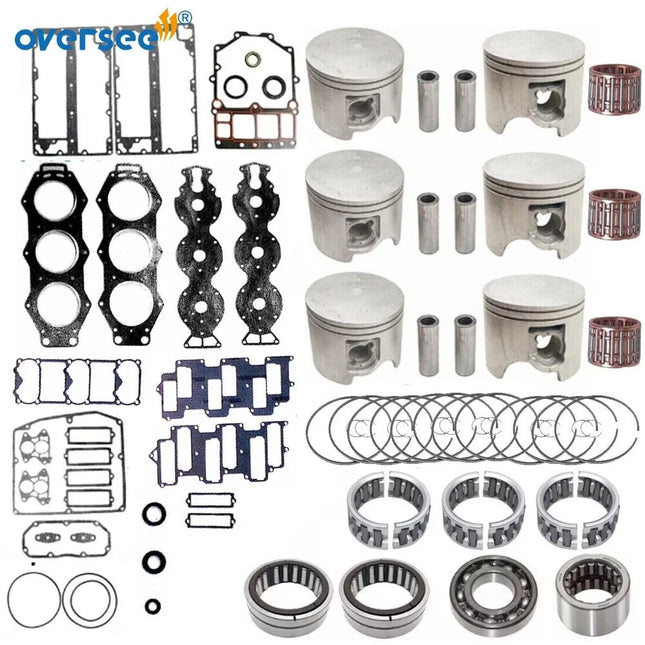 Crankshaft & Power Head Rebuild Kit STD For Yamaha P200HP P200TLR Outboard Bearing 6R5 Piston