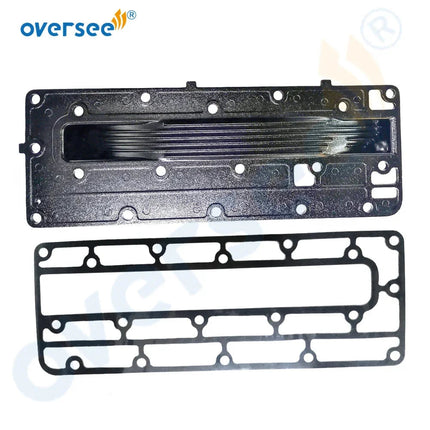 Exhaust Inner Cover 688-41111-00-1S & Gasket 688-41112-00 For Yamaha 15hp F15AMH 2 Stroke Outboard Engine Boat Motor Parts