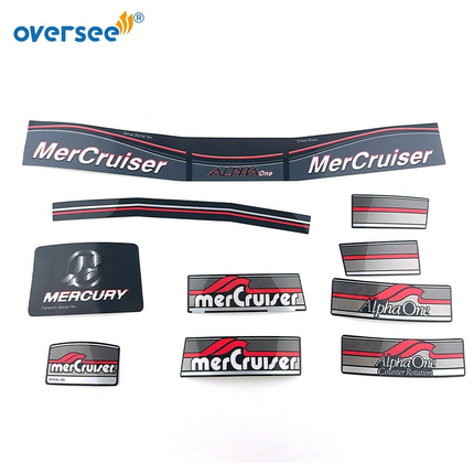 For MERCURY ALAHA ONE GEN Outdrive Decals Sticker Kit Set Acrylic Non-printing
