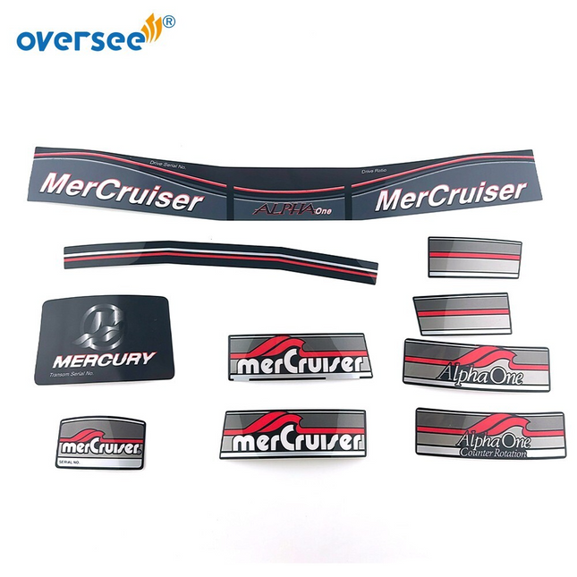 For MERCURY ALAHA ONE GEN Outdrive Decals Sticker Kit Set Acrylic Non-printing