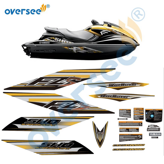 For Yamaha 2010 FZ S SVHO Super Vorteh High Output Wave Runner Decals Stickers