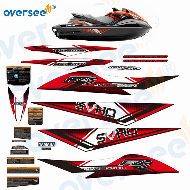 For Yamaha 2014+ FZS SVHO Super Vorteh High Output Wave Runner Decals Stickers