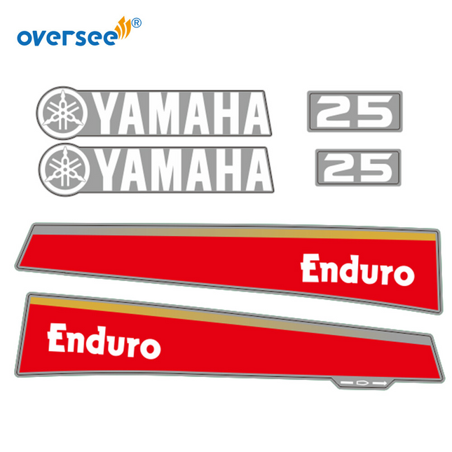 For Yamaha 25HP 2T Outboard Graphics/Sticker Kit Anti-UV Top Cowling Not Fade