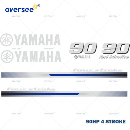For Yamaha 4 Stroke 90HP 4T Outboard Graphics/Sticker Kit Anti-UV Top Cowling