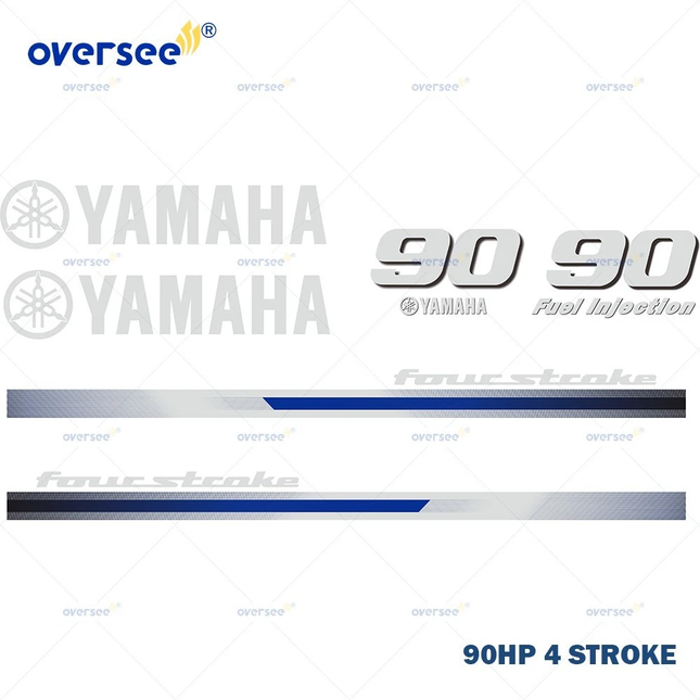 For Yamaha 4 Stroke 90HP 4T Outboard Graphics/Sticker Kit Anti-UV Top Cowling