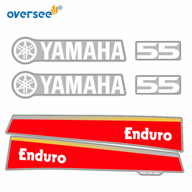 For Yamaha 55HP 2T Outboard Graphics/Sticker Kit Anti-UV Top Cowling Not Fade