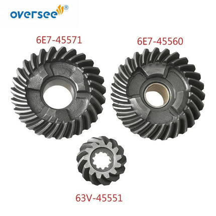 Gear Kit For Yamaha 15HP 9.9HP Outboard Motor 9.9E 15E Series 63V 6E7 6E7-45560 6E7-45571 63V-45551
