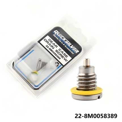 OEM 22-8M0058389 Drain Screw Magnetic Plug with Gasket for Mercury Mariner Gearbox 22-67892A06 (Original)