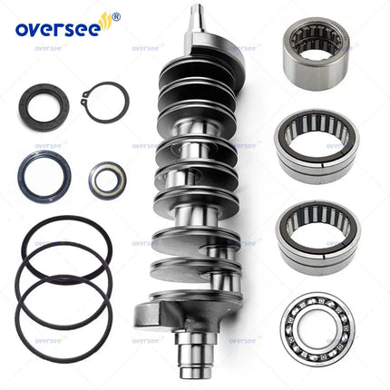 Oversee 6G5-11411 Crankshaft Repair Kit For YAMAHA 2T 90HP 150 HP 200HP V6 Outboard Motor 6G5-11411-01 With Bearings and Seals