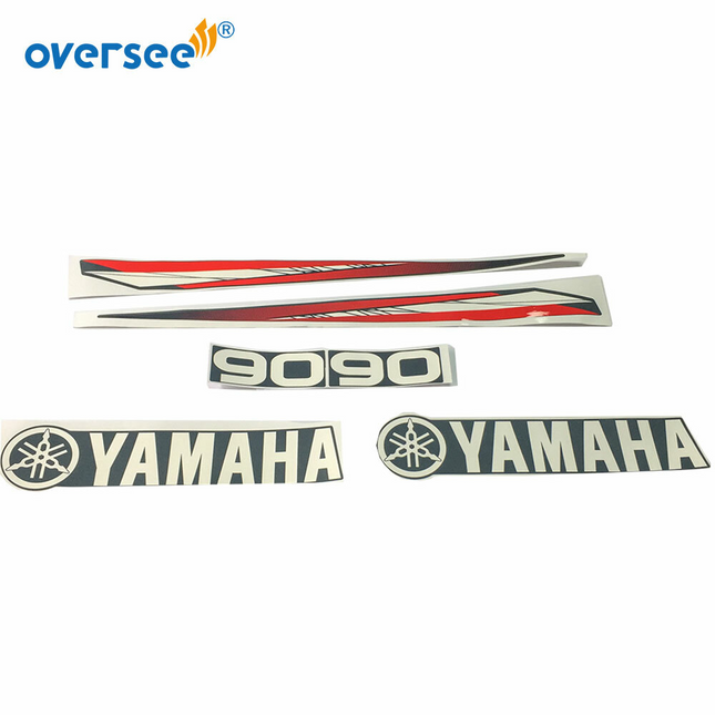 Oversee Outboard Yamaha 90hp Decals Sticker Kit For Top Cowling Marine vinyl