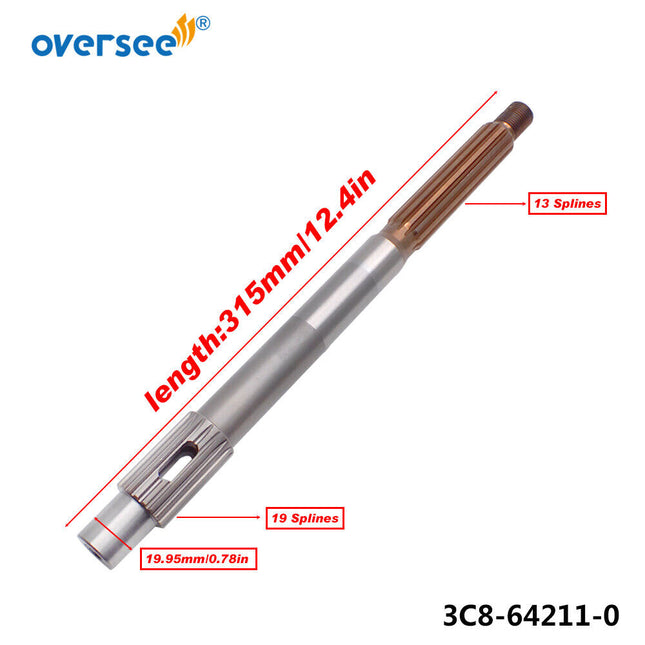 Topreal 3C8-64211 Propeller Shaft For Tohatsu Outboard 2T 30HP 40HP 3C8-64211-0 3C864211