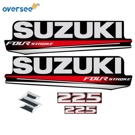 Top Cowling Sticker For Suzuki 4 Stroke 225HP Graphics/Sticker Kit Decals