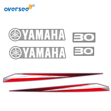 Top Cowling Sticker For Yamaha 30HP 2T Outboard Anti-UV Graphics/Sticker Kit