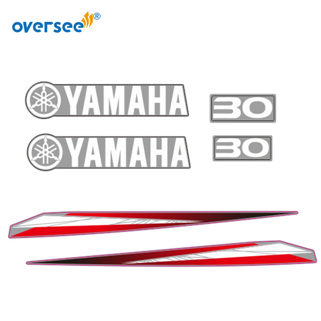Top Cowling Sticker For Yamaha 30HP 2T Outboard Anti-UV Graphics/Sticker Kit