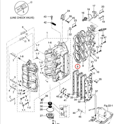 Oversee Marine 3F3-01005 Head Gasket Replacement For Tohatsu 60HP 70HP M60C M70C 2 Stroke Outboard Engine Oversee Marine Store